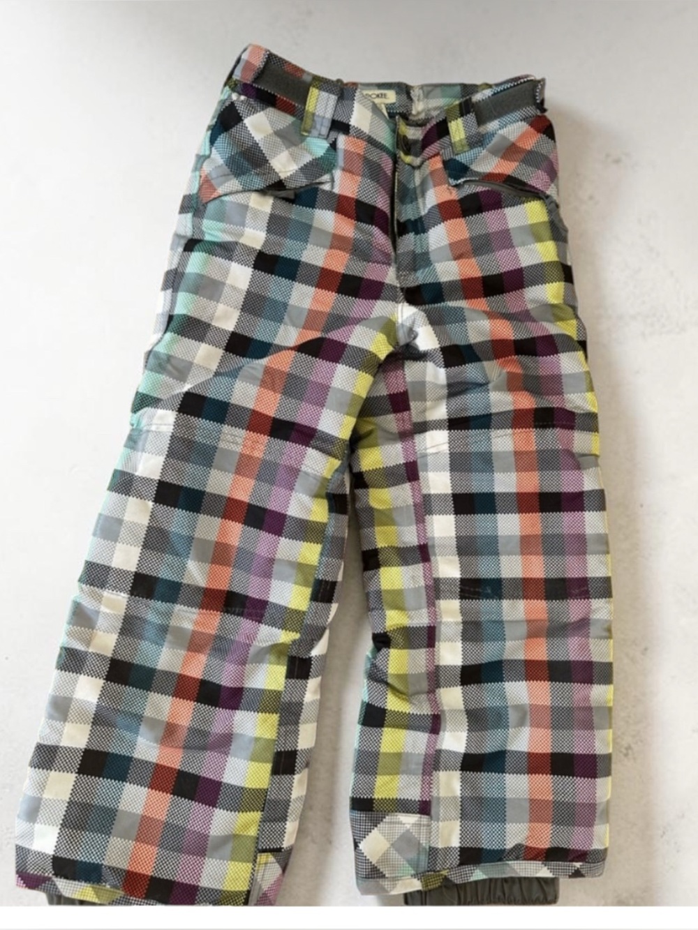Cherokee Kids Plaid Insulated Snow Pants Ski Snowboard Girls 6 6X